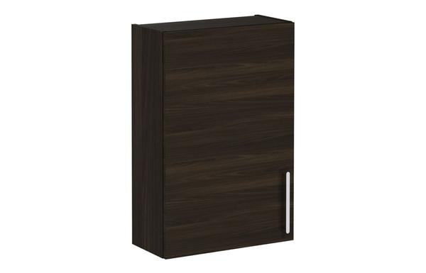 VitrA Root Flat 60cm 1 Door Upper/Wall Unit (LH Hinge) - Walnut